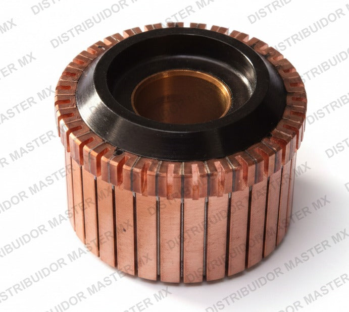 Colector de Cobre para Inducido de Motor Eléctrico 32 Delgas: Alt. 1" Ext. 1 5/16" Int. 1/2" (Cobre Electrolítico)