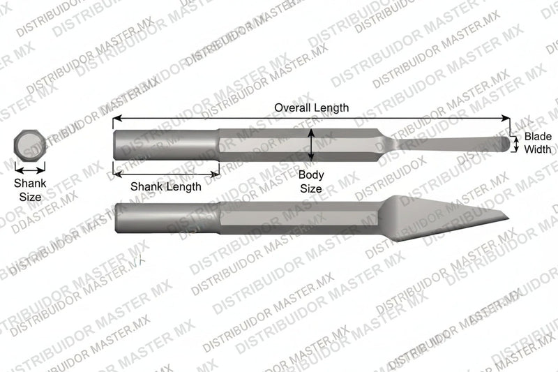 Ajax Tools 31 — Cincel Nariz Redonda Sin Collar, Vástago Redondo .680", Punta 3/8", 9" (229 mm)