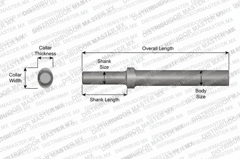 Ajax Tools 301 — Blank Redondo Collar Oval, Vástago Redondo .680", Diám. 13/16", 8-1/4" (210 mm)