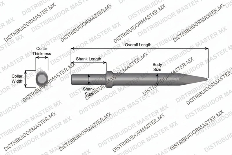 Ajax Tools 313 — Punta Moil Collar Oval, Vástago Redondo .680", 9" (229 mm)