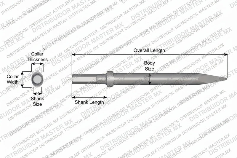 Ajax Tools 316 — Punta Moil Collar Oval, Vástago Hex .580", 12" (305 mm)