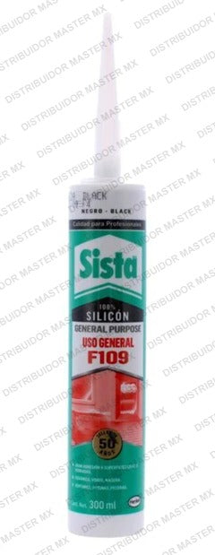 Silicón SN SISTA Negro Multiusos (Sellador RTV de Alto Desempeño)