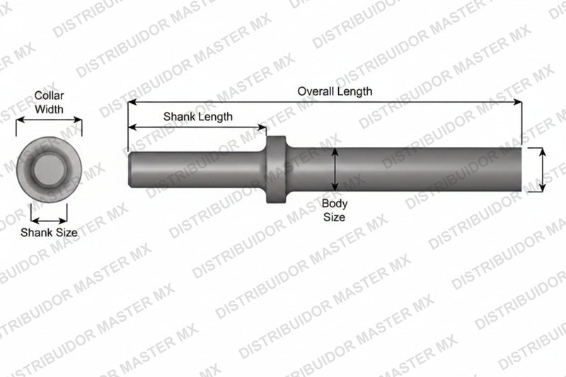 Ajax Tools 403-18 — Blank Redondo Collar Redondo, Vástago .680" Redondo, 18" (457 mm)