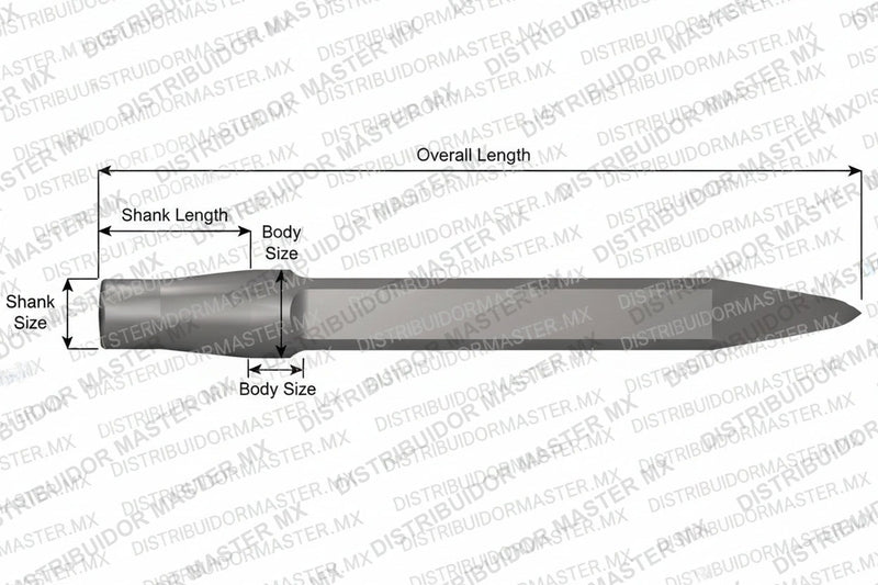 Ajax Tools 297-18 — Rivet Buster Punta Moil, Vástago Jumbo, 18" (457 mm)
