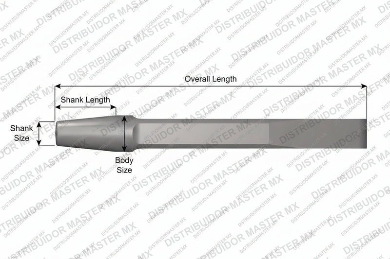 Ajax Tools 221 — Rivet Buster Cincel Plano 7/8", Vástago Standard, 9" (229 mm)