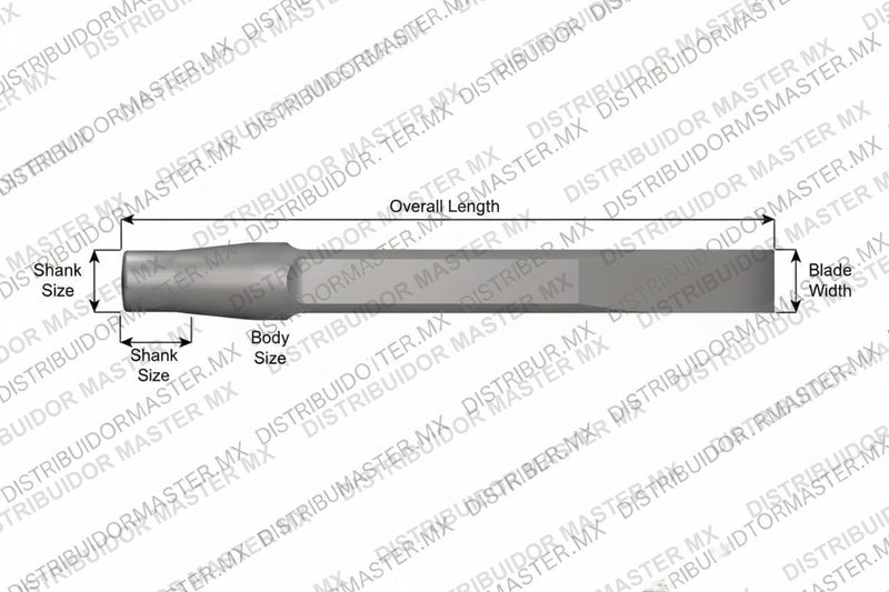 Ajax Tools 276 — Rivet Buster Cincel Plano 15/16", Vástago Jumbo, 9-1/2" (241 mm)