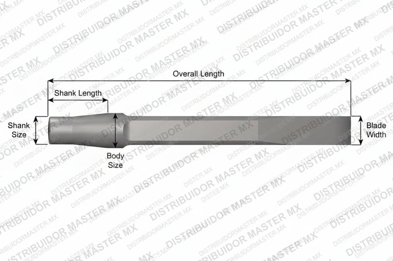 Ajax Tools 276-12 — Rivet Buster Cincel Plano 15/16", Vástago Jumbo, 12" (305 mm)