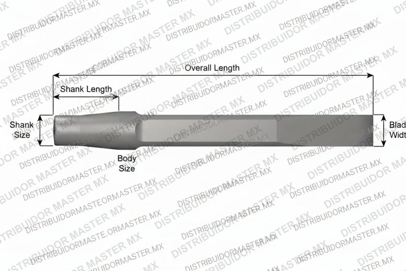 Ajax Tools 276C — Rivet Buster Cincel Plano 15/16" Acero Carbón, Vástago Jumbo, 9-1/2" (241 mm)