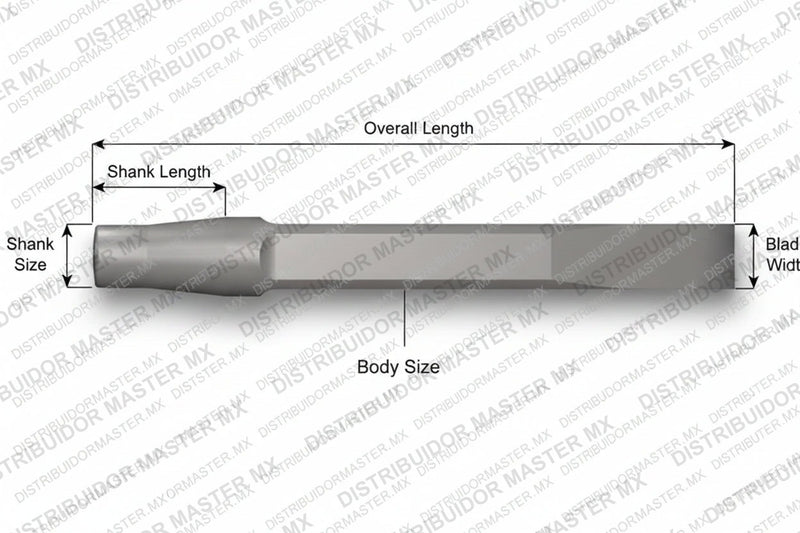 Ajax Tools 276-12C — Rivet Buster Cincel Plano 15/16" Acero Carbón, Vástago Jumbo, 12" (305 mm)