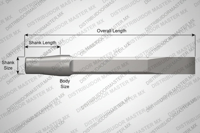 Ajax Tools 276-18 — Rivet Buster Cincel Plano 15/16", Vástago Jumbo, 18" (457 mm)