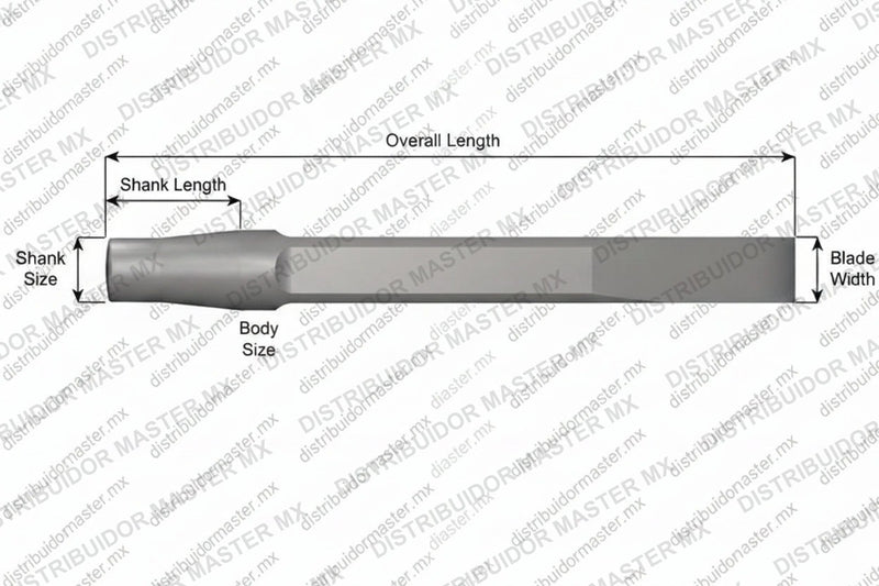 Ajax Tools 276-24 — Rivet Buster Cincel Plano 15/16", Vástago Jumbo, 24" (610 mm)
