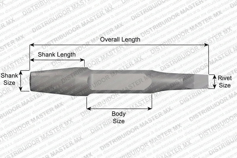 Ajax Tools 224 — Rivet Buster Punzón Extractor de Remaches 1/2", Vástago Standard, 9" (229 mm)