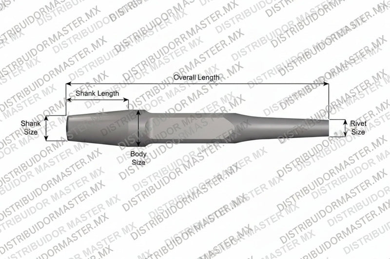 Ajax Tools 223 — Rivet Buster Punzón Extractor de Remaches 3/8", Vástago Standard, 9" (229 mm)