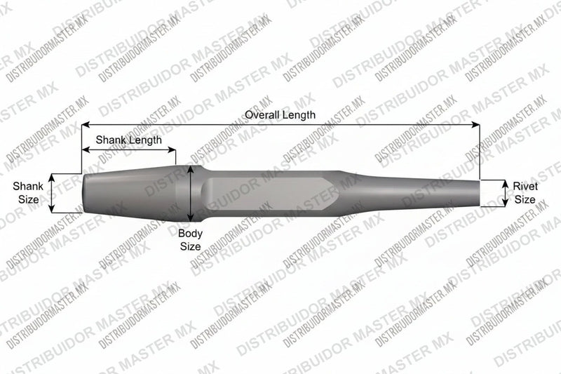 Ajax Tools 227 — Rivet Buster Punzón Extractor de Remaches 7/8", Vástago Standard, 9" (229 mm)
