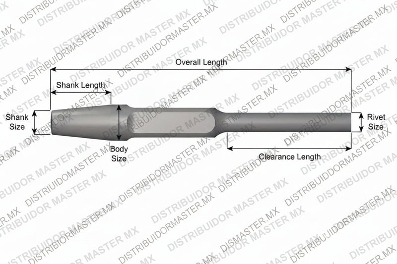 Ajax Tools 231 — Rivet Buster Cincel Punzón Extractor Largo de Remache 5/8", Vástago Standard, 9-1/2" (241 mm)