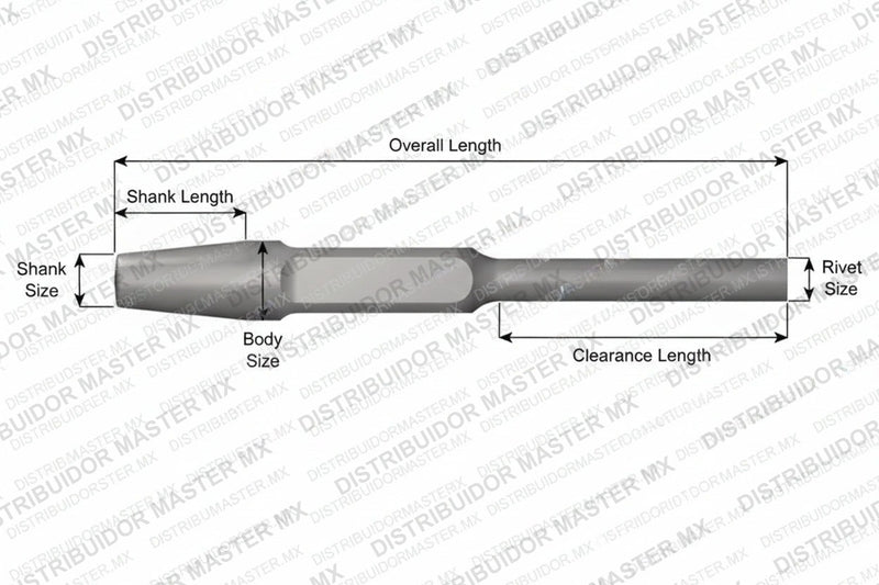 Ajax Tools 233 — Rivet Buster Cincel Punzón Extractor Largo de Remache 5/8", Vástago Standard, 13-1/2" (343 mm)