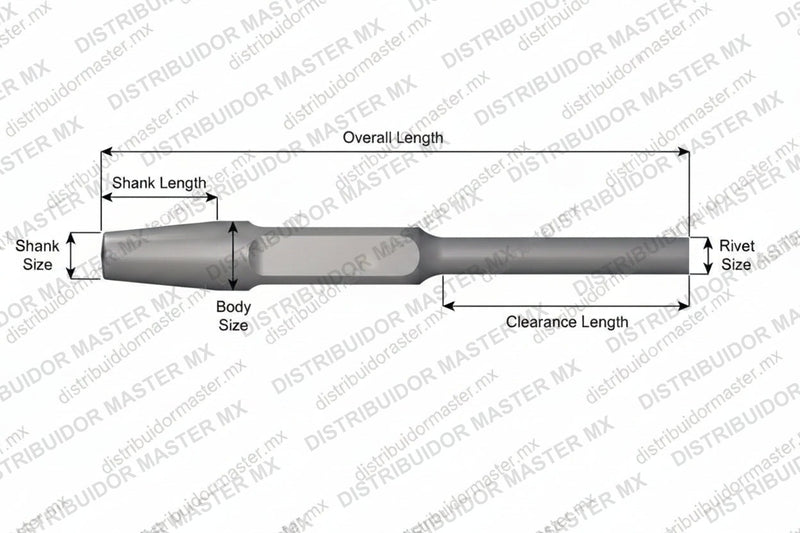 Ajax Tools 236 — Rivet Buster Cincel Punzón Extractor Largo de Remache 3/4", Vástago Standard, 13-1/2" (343 mm)