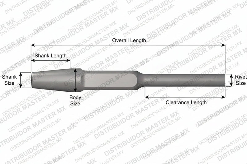 Ajax Tools 235 — Rivet Buster Cincel Punzón Extractor Largo de Remache 3/4", Vástago Standard, 11-1/2" (292 mm)