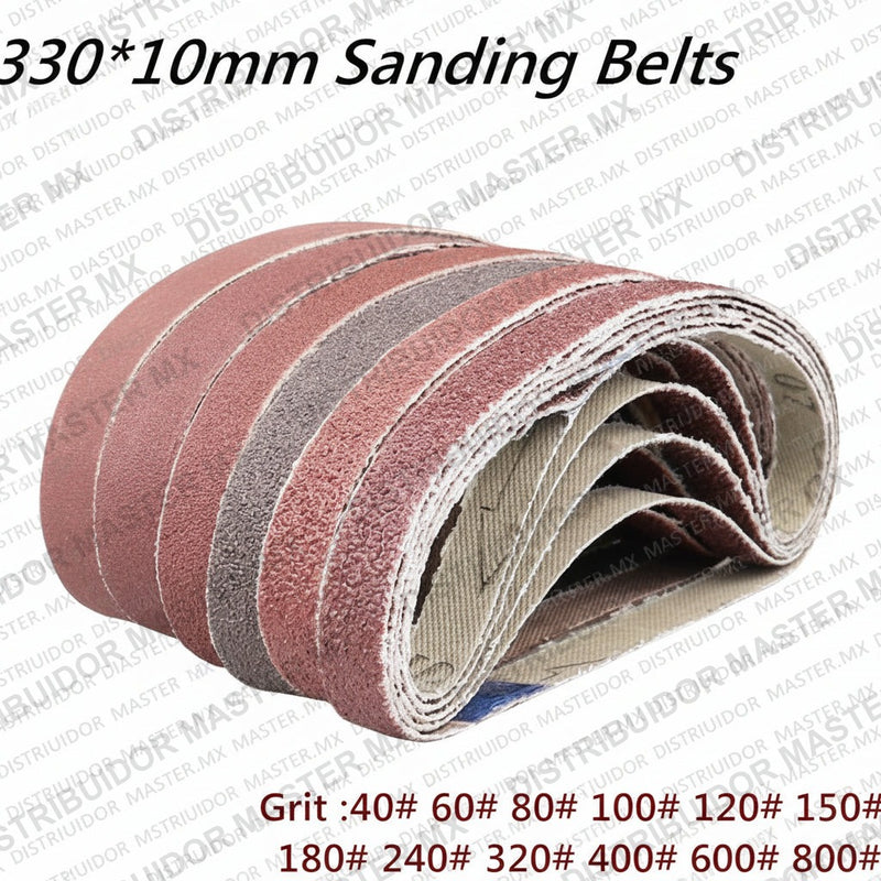 Bandas de Lija Chicago Pneumatic 330 x 10 mm Grano 40 - Paquete 10 Piezas