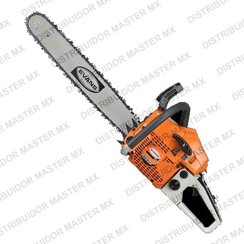 Motosierra  motor 2T de 60 cc, barra de 22" largo antivibratorio