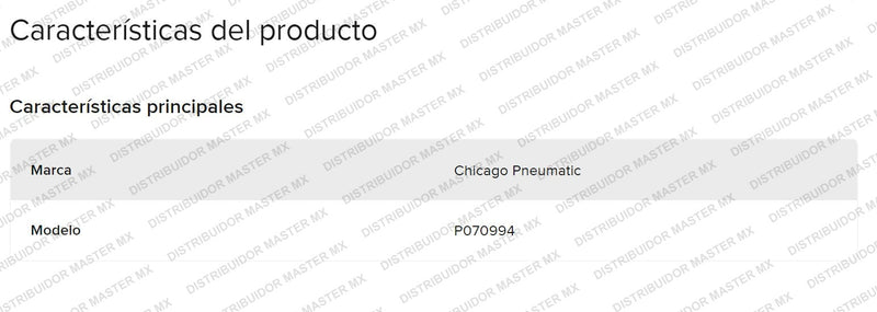 P 070994 Candado Retenedor Chicago Pneumatic (Lock Spring Retainer) | Refacción de Seguridad para Herramientas Neumáticas de Impacto