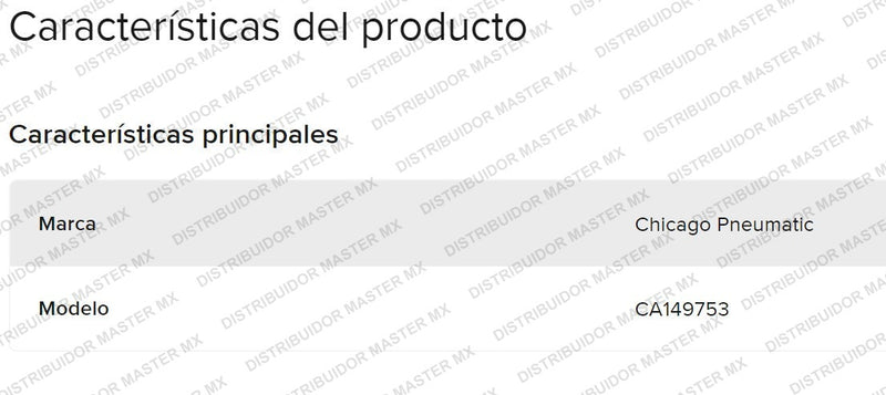 CA149753 Kit de Aspas Chicago Pneumatic | Vane Set para Motor Neumático