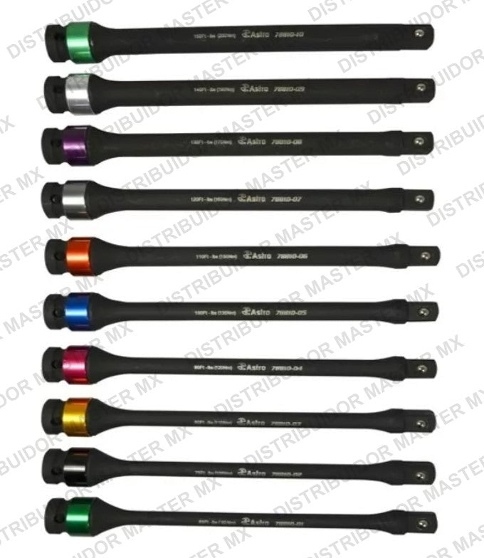 Juego De Extensiones  para llave de 1 / 2 De Límite De Par (10 Piezas) Astro