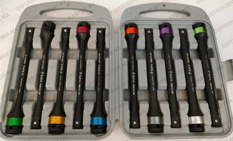 Juego De Extensiones  para llave de 1 / 2 De Límite De Par (10 Piezas) Astro