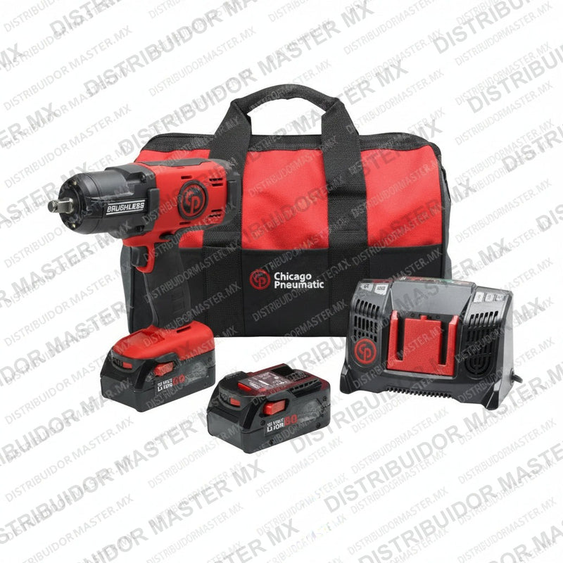 Llave de Impacto Inalámbrica 1/2" | Chicago Pneumatic CP8849 | Con Baterías, Cargador y Estuche