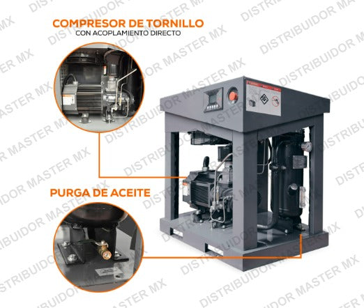 Compresor de Tornillo 50 HP 220V  - Estacionario Evans