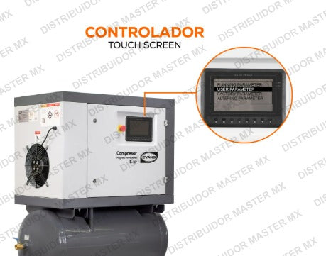 Compresor de Tornillo 5HP 220V 1F Tanque Incluido 5 HP