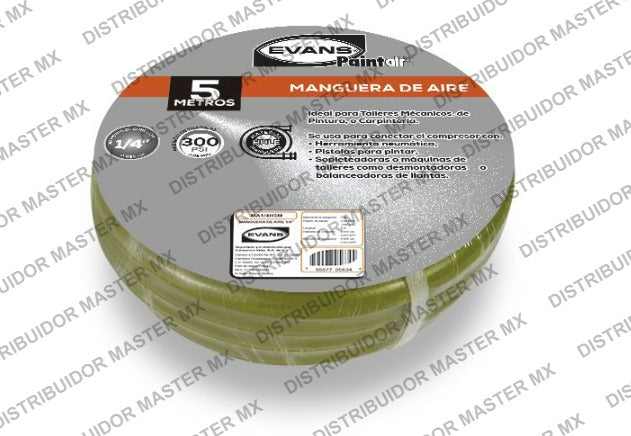 Manguera de Aire Hule 5m 1/4 para Compresor – Alta Resistencia y Eficiencia