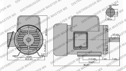 Motor Eléctrico EVANS 5 HP Monofásico Reversible – Potencia y Rendimiento Superior para Aplicaciones Industriales 110 220 V