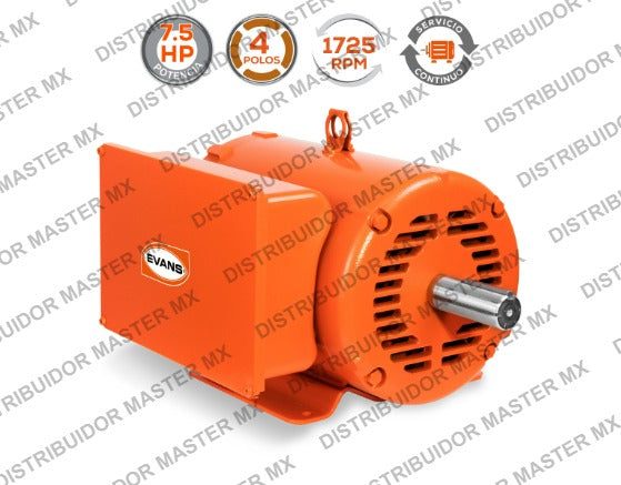 Motor Eléctrico EVANS 7.5 HP Monofásico Reversible – Potencia y Rendimiento Industrial para Aplicaciones Diversas 110 220 v