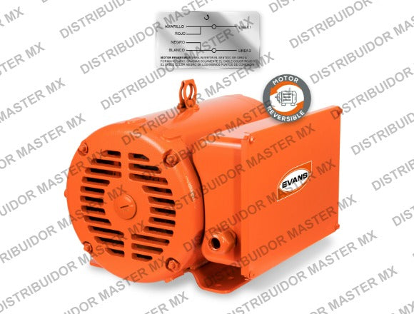 Motor Eléctrico EVANS 7.5 HP Monofásico Reversible – Potencia y Rendimiento Industrial para Aplicaciones Diversas 110 220 v