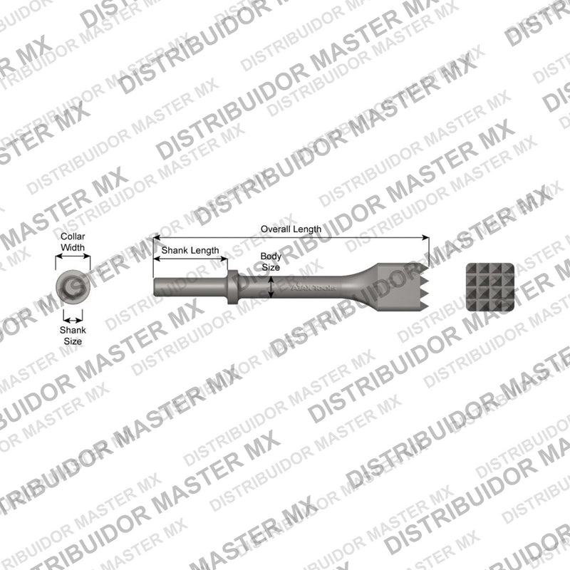 Ajax Tools 50300 — Herramienta de Buje 1 Pieza Collar Redondo, Vástago .680" Redondo, 9-1/2" (241 mm)