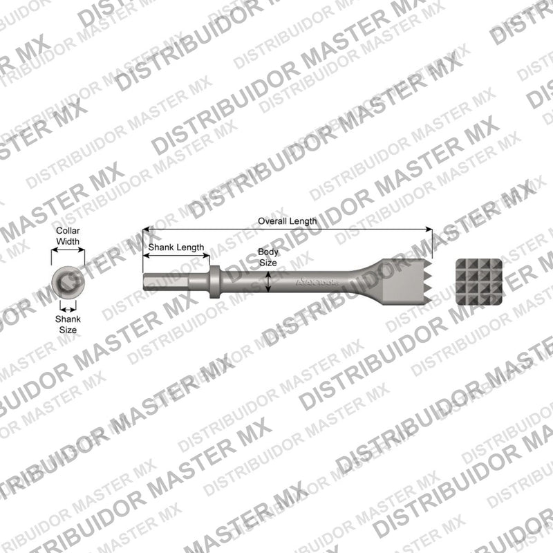 Ajax Tools 50400 — Herramienta de Buje 1 Pieza Collar Redondo, Vástago .580" Hex, 9-1/2" (241 mm)