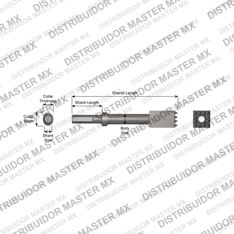 Ajax Tools 344 — Herramienta de Buje 2 Piezas Collar Oval, Vástago .580" Hex, 9-1/2" (241 mm)
