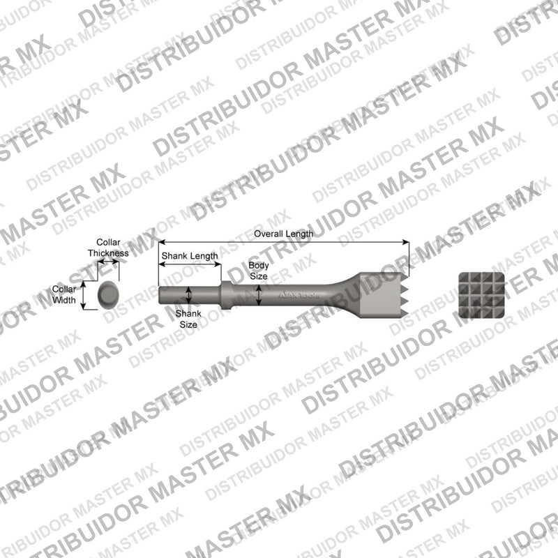Ajax Tools 50100 — Herramienta de Buje 1 Pieza Collar Oval, Vástago .680" Redondo, 9-1/2" (241 mm)