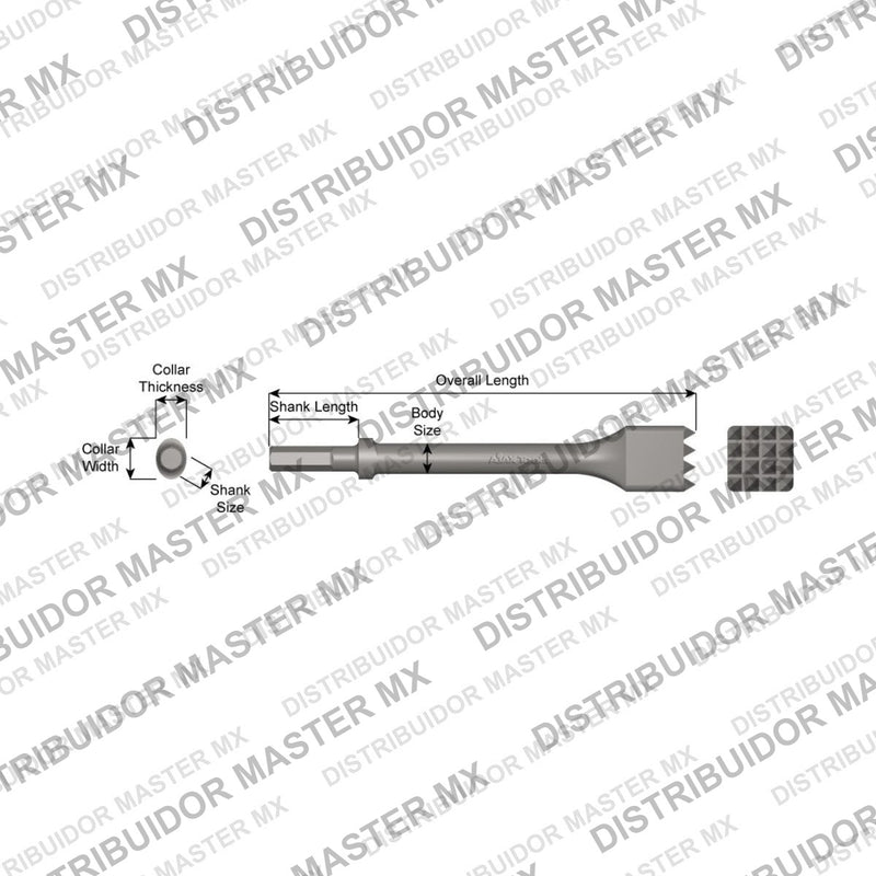 Ajax Tools 50200 — Herramienta de Buje 1 Pieza Collar Oval, Vástago .580" Hex, 9-1/2" (241 mm)