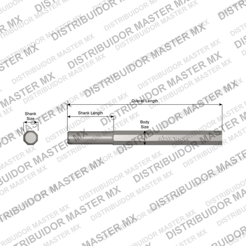 Ajax Tools 3-12 — Blank Sin Collar .680" Redondo 7/8" x 12"