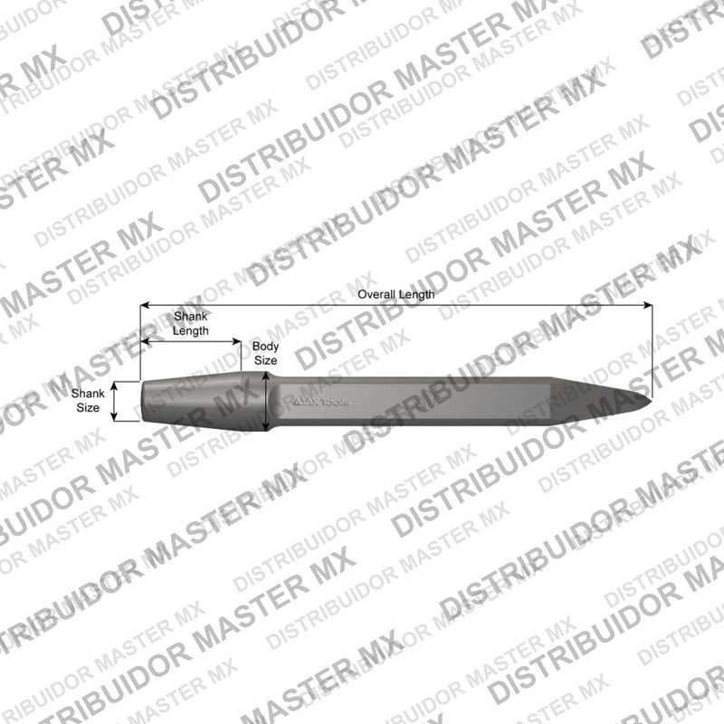 Ajax Tools 246-18 — Rivet Buster Punta Moil, Vástago Standard, 18" (457 mm)