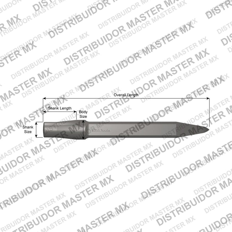 Ajax Tools 297 — Rivet Buster Punta Moil, Vástago Jumbo, 12" (305 mm)