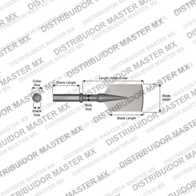 Ajax Tools 38400 — Paving Breaker Cortador de Asfalto 5" x 6" (Asphalt Cutter) 1-1/8" Hex