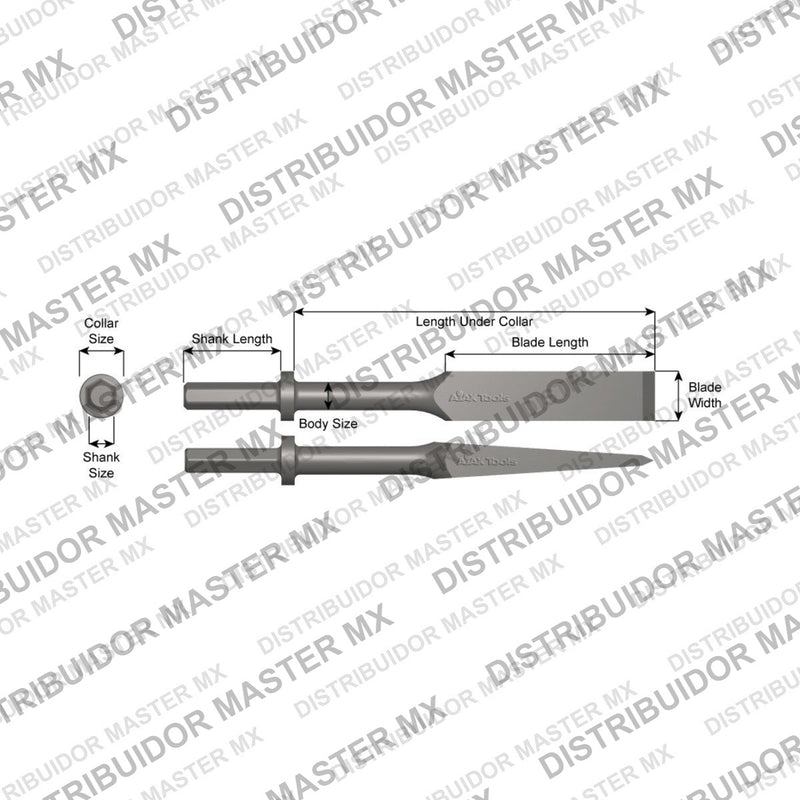 Ajax Tools 11060 — Paving Breaker Cuña para Escarcha 1-7/8" x 12" (Frost Wedge) 7/8" Hex