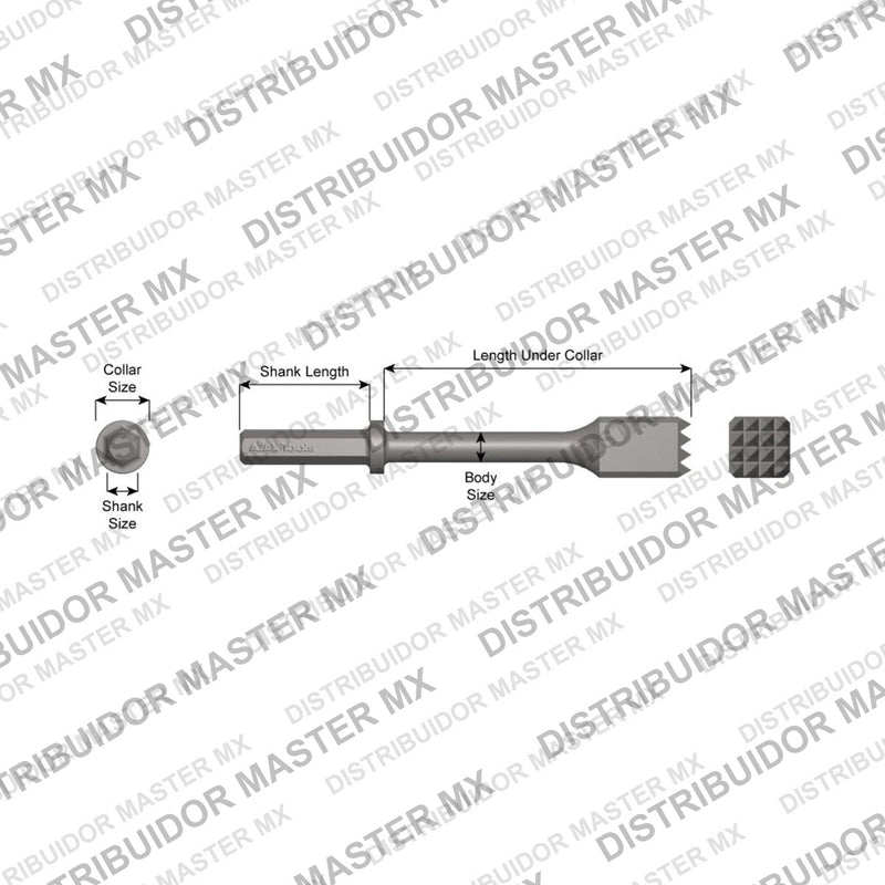 Ajax Tools 20010 — Paving Breaker Herramienta de Buje 2" x 2" (Bushing Tool) 1" Hex
