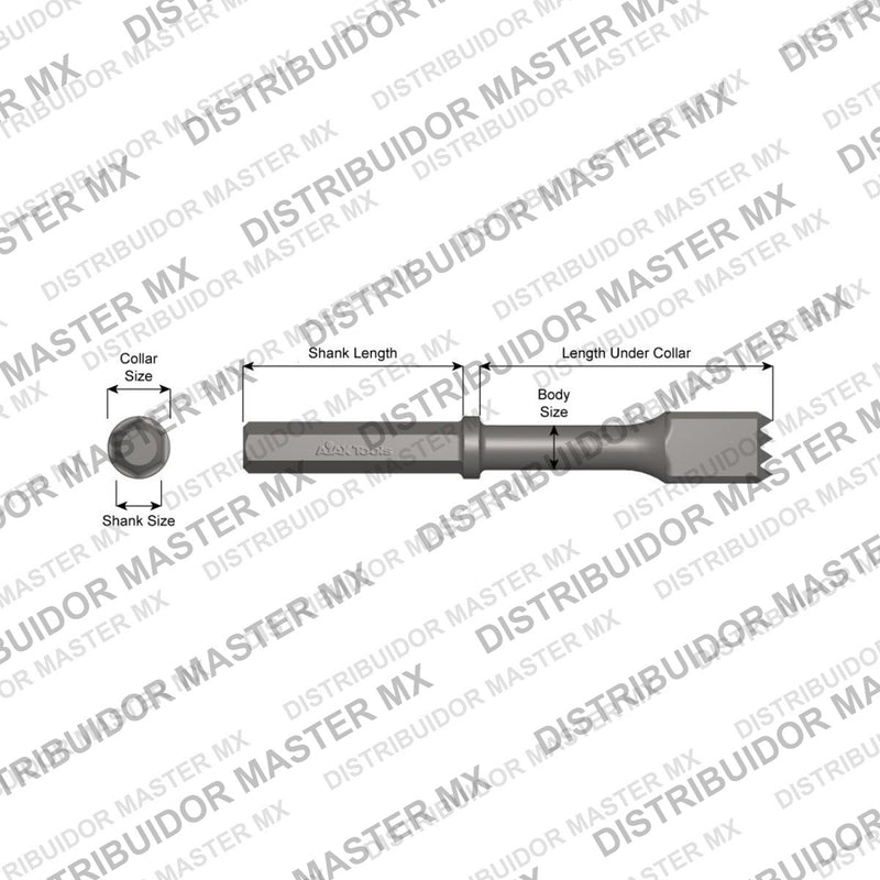 Ajax Tools 40010 — Paving Breaker Herramienta de Buje 2" x 2" (Bushing Tool) 1-1/4" Hex