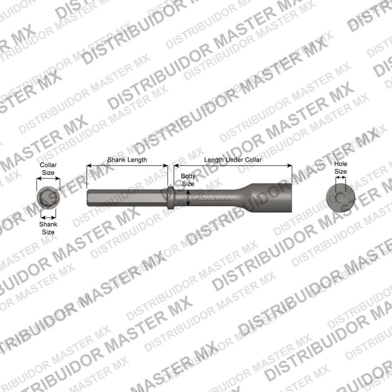 Ajax Tools 31778 — Paving Breaker Impulsor de Varilla a Tierra 1" / 7/8" (Ground Rod Driver) 1-1/8" Hex