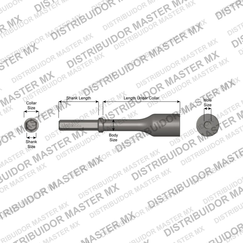 Ajax Tools 21701 — Paving Breaker Impulsor de Varilla a Tierra 1-1/8" / 1" (Ground Rod Driver) 1" Hex