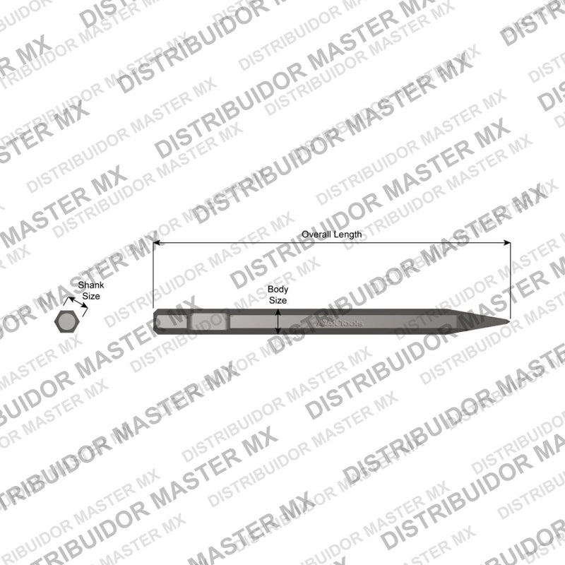 Ajax Tools 5205 — Punta Moil Vástago 3/4" Hex Demo